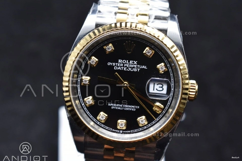 126233 Clean Bracelet Steel Black VR3235 Best Jubilee Dial on YG Diamonds 904L DateJust SS 1:1 Edition 36 0701